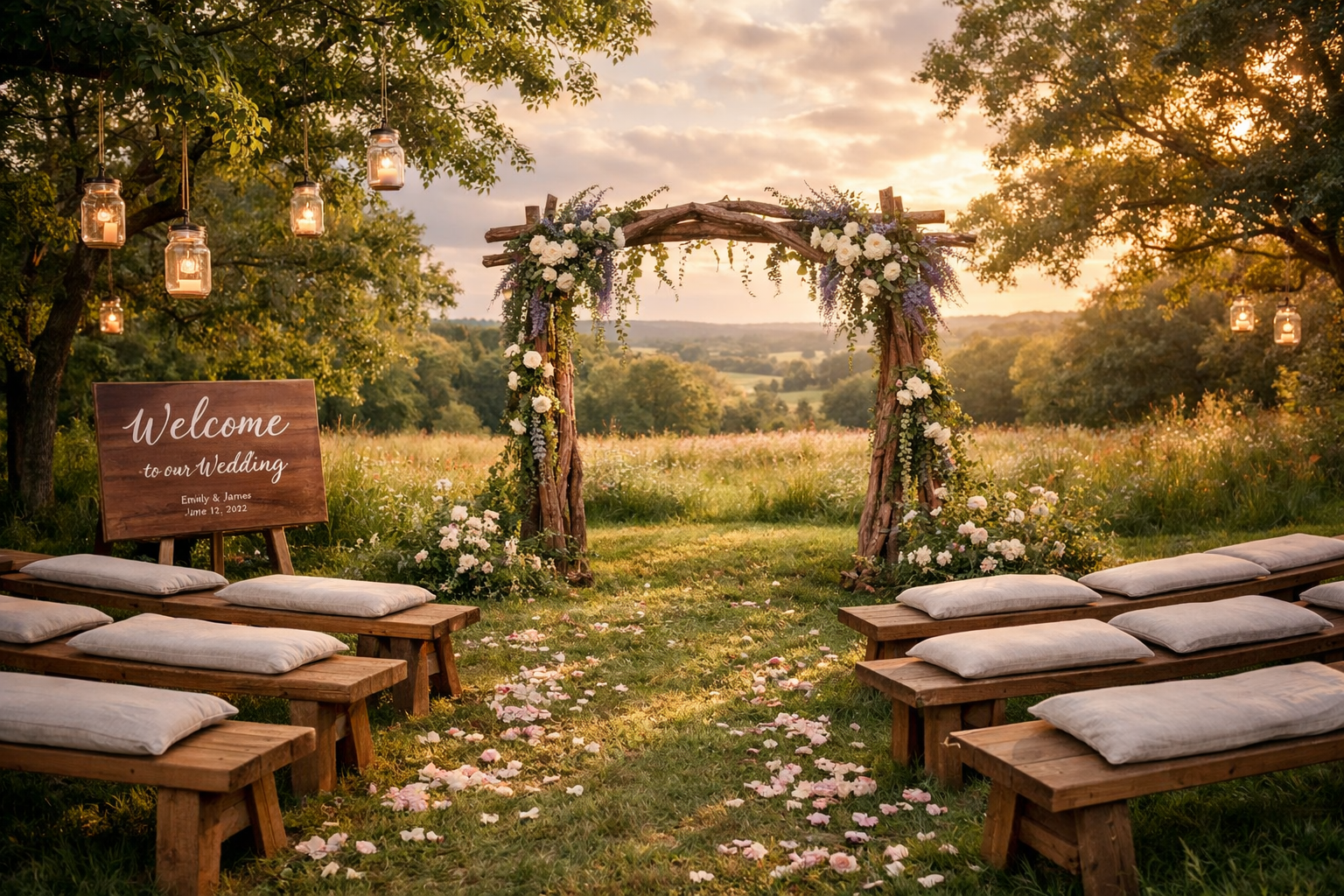 Sapanca'da yeşillikler içinde kır düğün merasimi